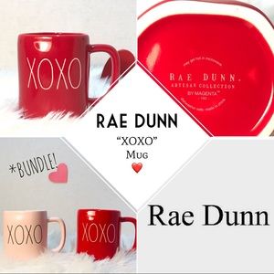 🖤RAE DUNN “XOXO” red mug.